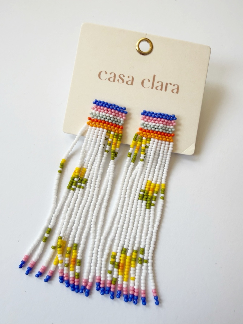 anthropologie | casa clara | floral beaded drop earrings